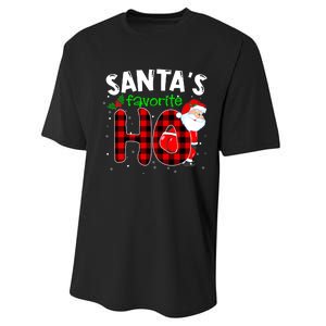 SantaS Favorite Ho Funny Merry Christmas Xmas Pjs Matching Performance Sprint T-Shirt