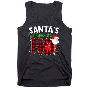 SantaS Favorite Ho Funny Merry Christmas Xmas Pjs Matching Tank Top