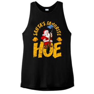 Santa's Favorite Hoe Adult Humor Santa's Favorite Ho Xmas Cute Gift Ladies PosiCharge Tri-Blend Wicking Tank