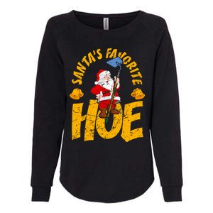 Santa's Favorite Hoe Adult Humor Santa's Favorite Ho Xmas Cute Gift Womens California Wash Sweatshirt