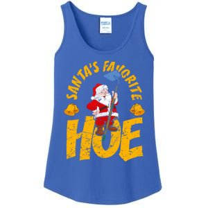 Santa's Favorite Hoe Adult Humor Santa's Favorite Ho Xmas Cute Gift Ladies Essential Tank