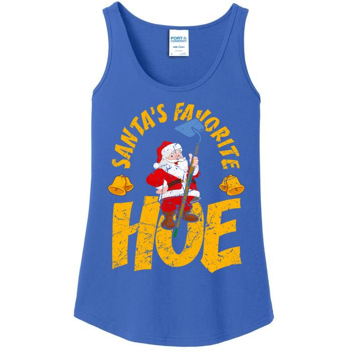 Santa's Favorite Hoe Adult Humor Santa's Favorite Ho Xmas Cute Gift Ladies Essential Tank