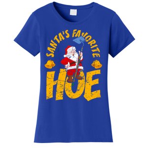 Santa's Favorite Hoe Adult Humor Santa's Favorite Ho Xmas Cute Gift Women's T-Shirt