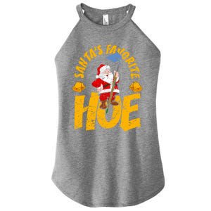 Santa's Favorite Hoe Adult Humor Santa's Favorite Ho Xmas Cute Gift Women's Perfect Tri Rocker Tank