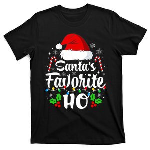 Santas Favorite HoS Xmas Funny Christmas Family Matching Pjs T-Shirt