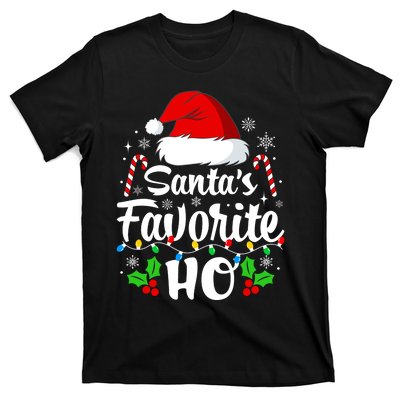 Santas Favorite HoS Xmas Funny Christmas Family Matching Pjs T-Shirt