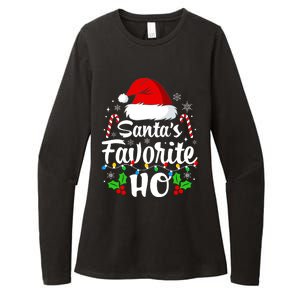 Santas Favorite HoS Xmas Funny Christmas Family Matching Pjs Womens CVC Long Sleeve Shirt