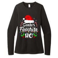 Santas Favorite HoS Xmas Funny Christmas Family Matching Pjs Womens CVC Long Sleeve Shirt