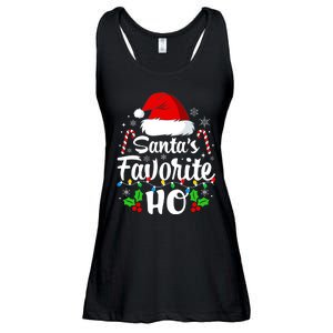 Santas Favorite HoS Xmas Funny Christmas Family Matching Pjs Ladies Essential Flowy Tank