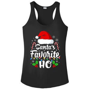 Santas Favorite HoS Xmas Funny Christmas Family Matching Pjs Ladies PosiCharge Competitor Racerback Tank