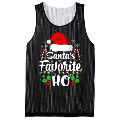 Santas Favorite HoS Xmas Funny Christmas Family Matching Pjs Mesh Reversible Basketball Jersey Tank