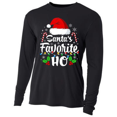 Santas Favorite HoS Xmas Funny Christmas Family Matching Pjs Cooling Performance Long Sleeve Crew