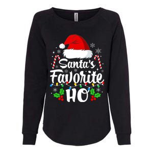 Santas Favorite HoS Xmas Funny Christmas Family Matching Pjs Womens California Wash Sweatshirt