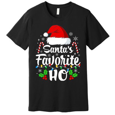 Santas Favorite HoS Xmas Funny Christmas Family Matching Pjs Premium T-Shirt