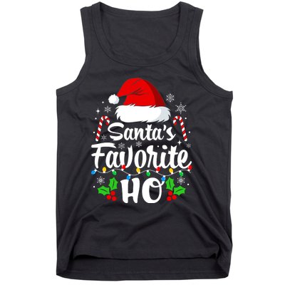 Santas Favorite HoS Xmas Funny Christmas Family Matching Pjs Tank Top