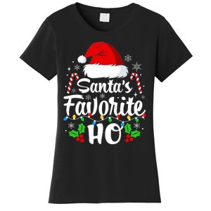 Santas Favorite HoS Xmas Funny Christmas Family Matching Pjs Women's T-Shirt