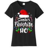 Santas Favorite HoS Xmas Funny Christmas Family Matching Pjs Women's T-Shirt