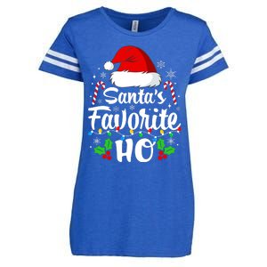 Santas Favorite HoS Xmas Funny Christmas Family Matching Pjs Enza Ladies Jersey Football T-Shirt