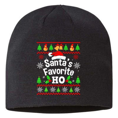 SantaS Favorite HoS Ugly Christmas Sweater Family Matching Sustainable Beanie