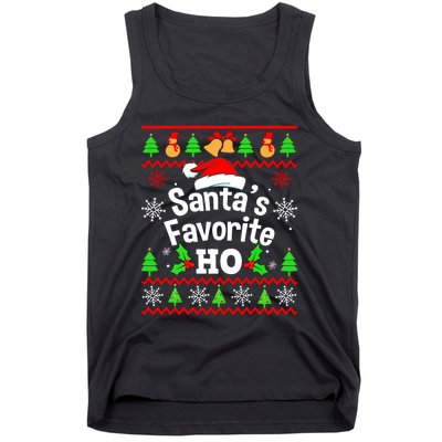 SantaS Favorite HoS Ugly Christmas Sweater Family Matching Tank Top