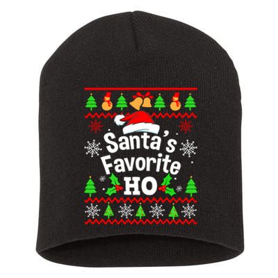 SantaS Favorite HoS Ugly Christmas Sweater Family Matching Short Acrylic Beanie