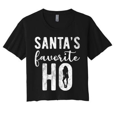 SantaS Favorite Ho Funny Xmas Christmas Crop Top