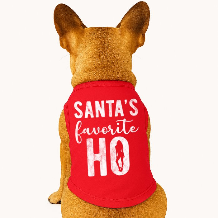 SantaS Favorite Ho Funny Xmas Christmas Doggie Tank