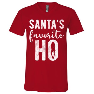 SantaS Favorite Ho Funny Xmas Christmas V-Neck T-Shirt