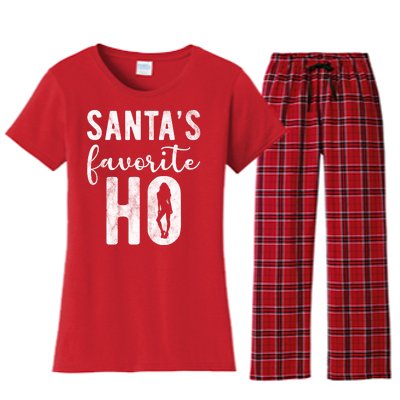 SantaS Favorite Ho Funny Xmas Christmas Women's Flannel Pajama Set