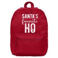 SantaS Favorite Ho Funny Xmas Christmas 16 in Basic Backpack