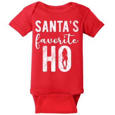 SantaS Favorite Ho Funny Xmas Christmas Baby Bodysuit