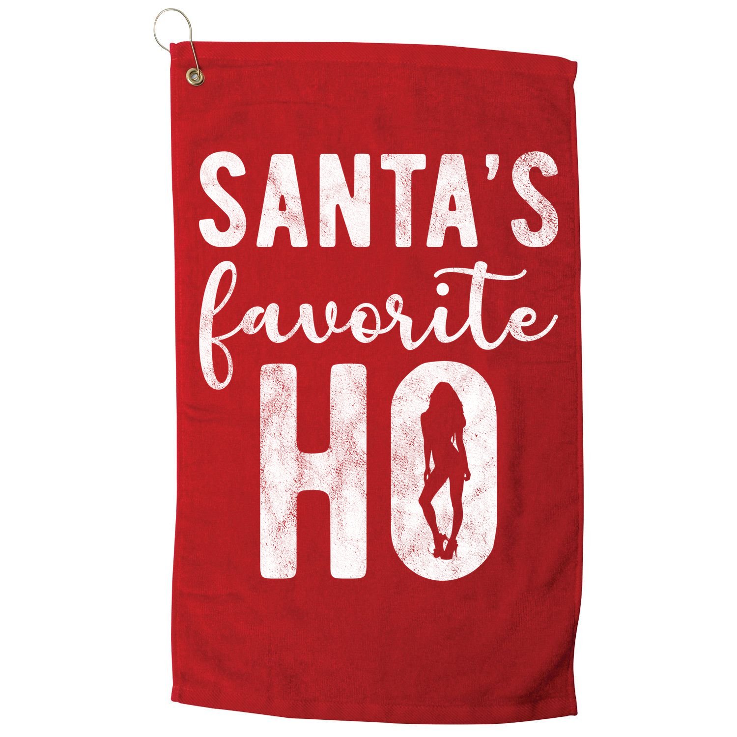 SantaS Favorite Ho Funny Xmas Christmas Golf Towel