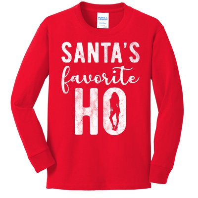 SantaS Favorite Ho Funny Xmas Christmas Kids Long Sleeve Shirt