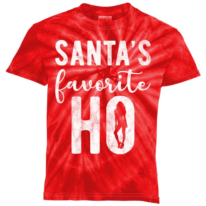 SantaS Favorite Ho Funny Xmas Christmas Kids Tie-Dye T-Shirt