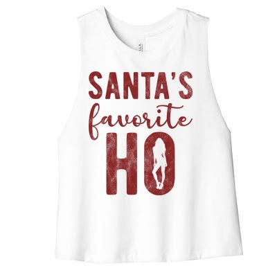 SantaS Favorite Ho Funny Xmas Christmas Women's Racerback Cropped Tank