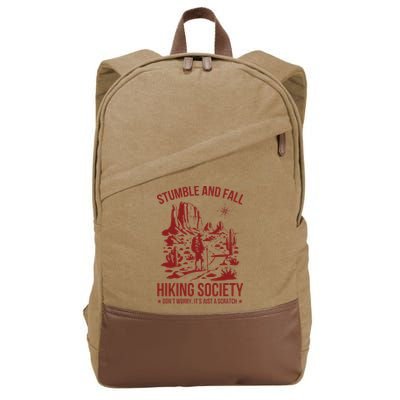 Stumble & Fall Hiking Society DonT Worry ItS A Scratch Cotton Canvas Backpack