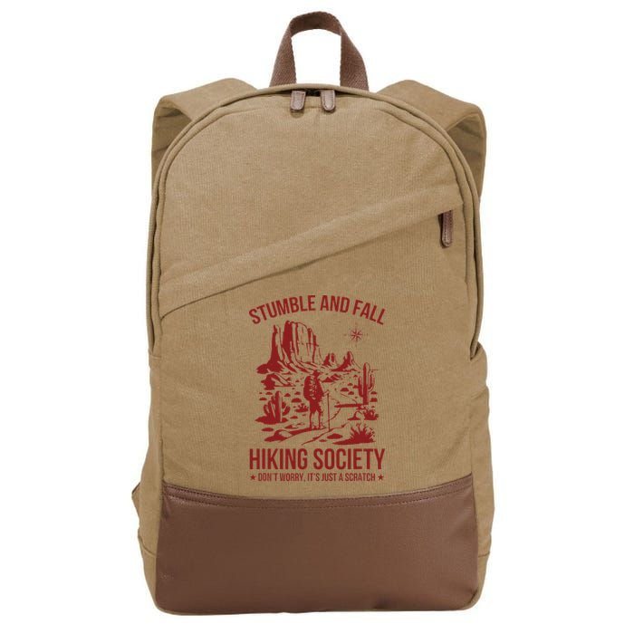 Stumble & Fall Hiking Society DonT Worry ItS A Scratch Cotton Canvas Backpack