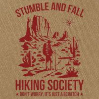 Stumble & Fall Hiking Society DonT Worry ItS A Scratch Cotton Canvas Backpack