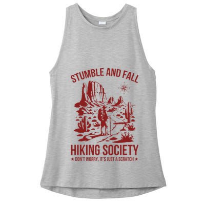 Stumble & Fall Hiking Society DonT Worry ItS A Scratch Ladies PosiCharge Tri-Blend Wicking Tank