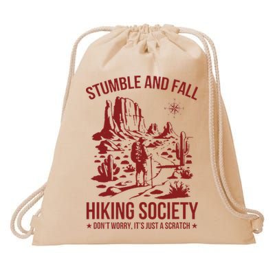Stumble & Fall Hiking Society DonT Worry ItS A Scratch Drawstring Bag
