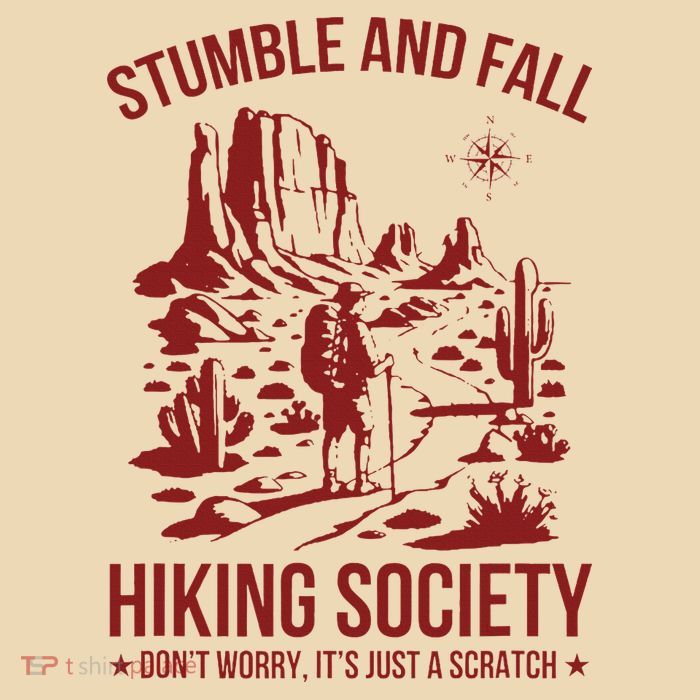 Stumble & Fall Hiking Society DonT Worry ItS A Scratch Drawstring Bag