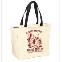 Stumble & Fall Hiking Society DonT Worry ItS A Scratch Zip Tote Bag