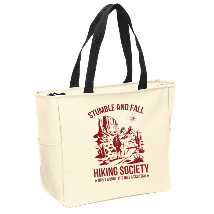 Stumble & Fall Hiking Society DonT Worry ItS A Scratch Zip Tote Bag