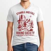 Stumble & Fall Hiking Society DonT Worry ItS A Scratch V-Neck T-Shirt