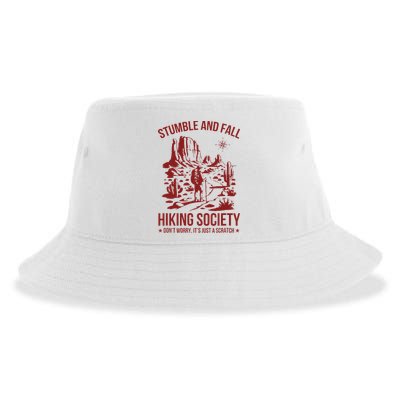 Stumble & Fall Hiking Society DonT Worry ItS A Scratch Sustainable Bucket Hat