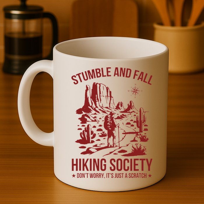 Stumble & Fall Hiking Society DonT Worry ItS A Scratch Mug