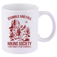 Stumble & Fall Hiking Society DonT Worry ItS A Scratch 11oz C Handle Ceramic Mug