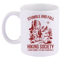 Stumble & Fall Hiking Society DonT Worry ItS A Scratch 11oz C Handle Ceramic Mug