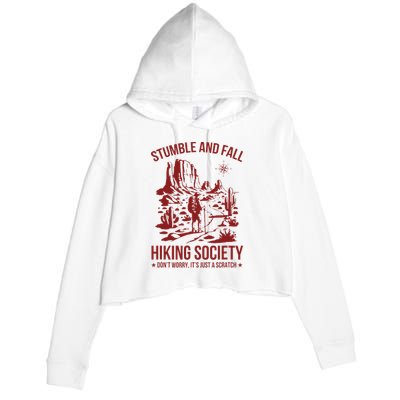 Stumble & Fall Hiking Society DonT Worry ItS A Scratch Crop Fleece Hoodie