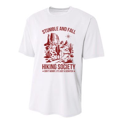 Stumble & Fall Hiking Society DonT Worry ItS A Scratch Youth Performance Sprint T-Shirt